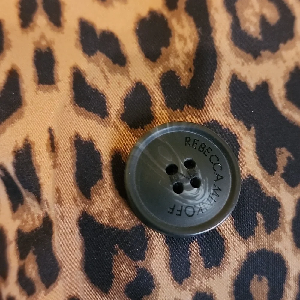 NWT Rebecca Minkoff LEOPARD Animal Print MAXI TRENCH Coat - Picture 10 of 14